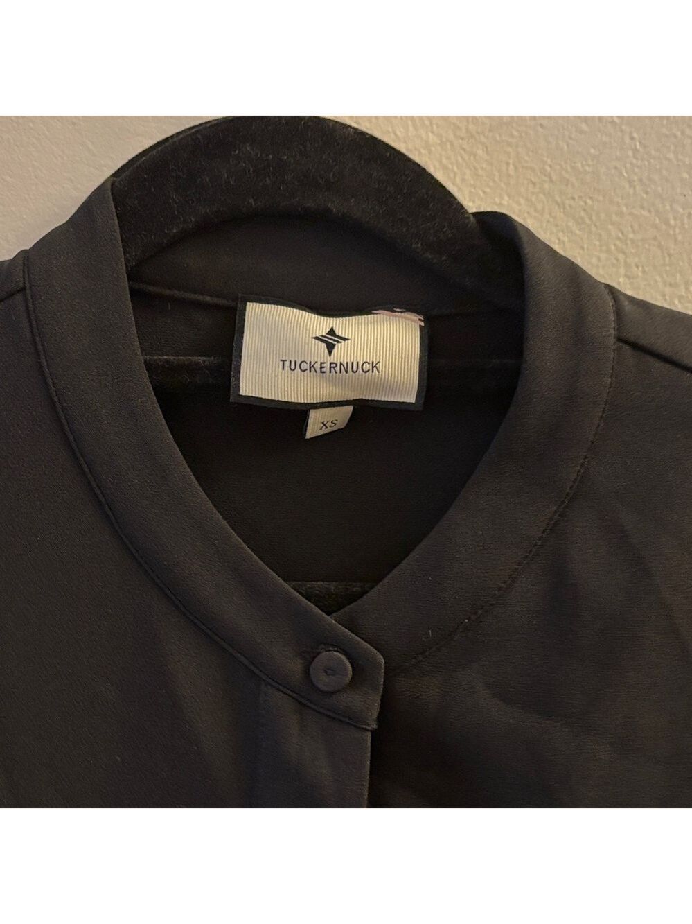 Elegant Black Women's button up shirtdress - Picture 2 of 5